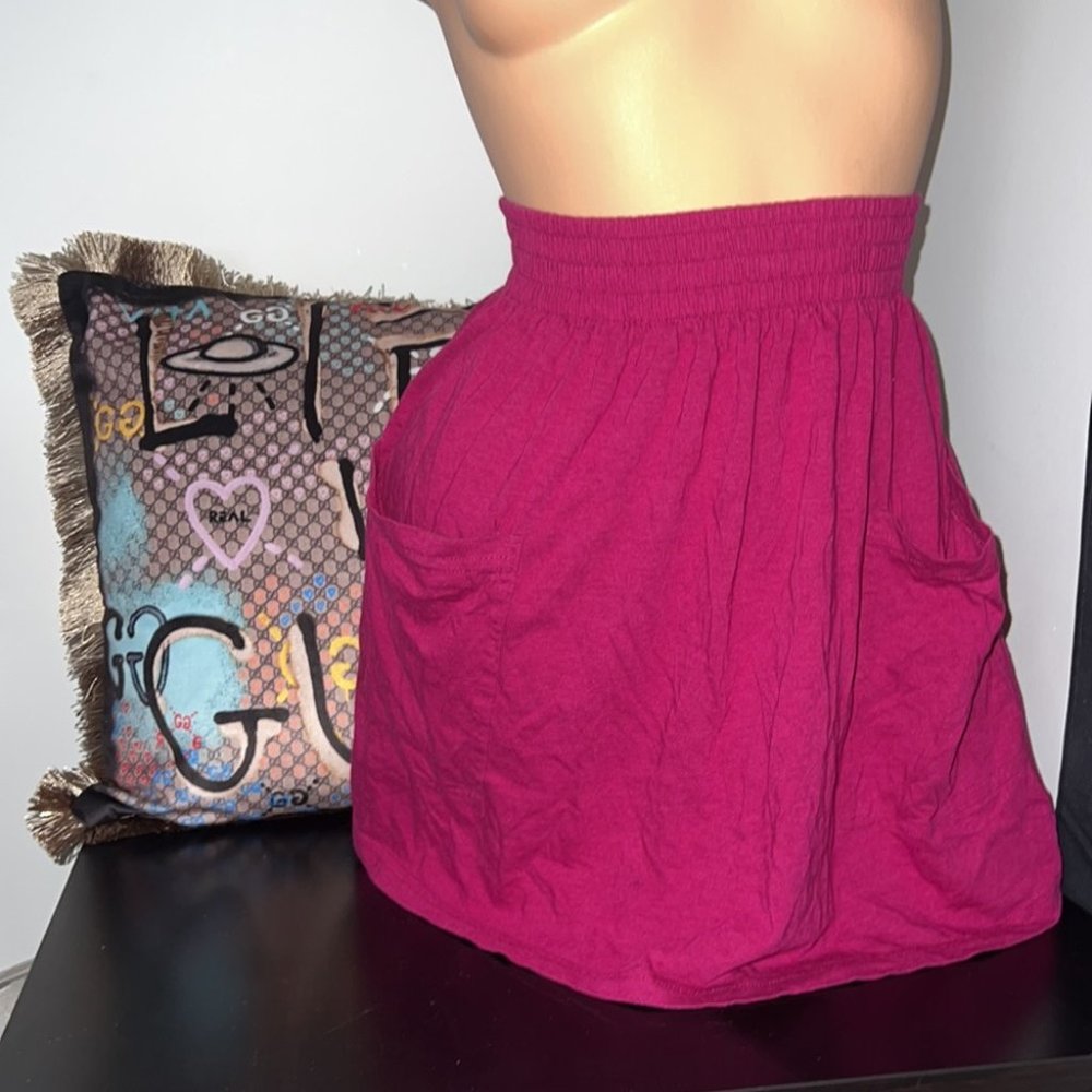 Talula skirt pink pockets elastic waist flowy y2k vintage aritzia summer beach - Picture 4 of 5